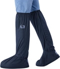 Premium Waterproof High-Top Rain Shoe Covers with Zipper and Reflective Features