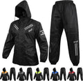 Men's and Women's Waterproof Outdoor Motorcycle Rain Suits - 2-Piece Breathable and Windproof Protection for Wet Weather Cycling