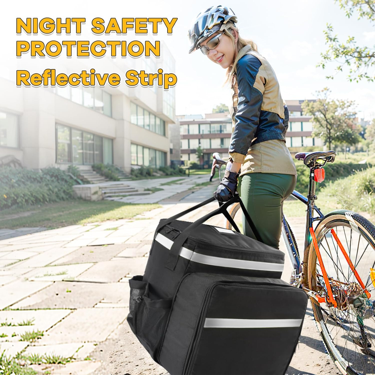 Expandable insulated food delivery backpack