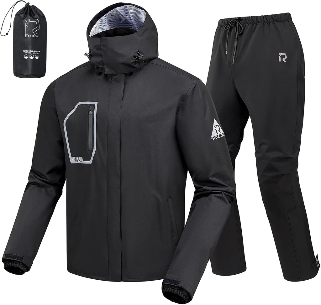 Motorcycle Rain Suit — Waterproof Reflective Jacket & Pants