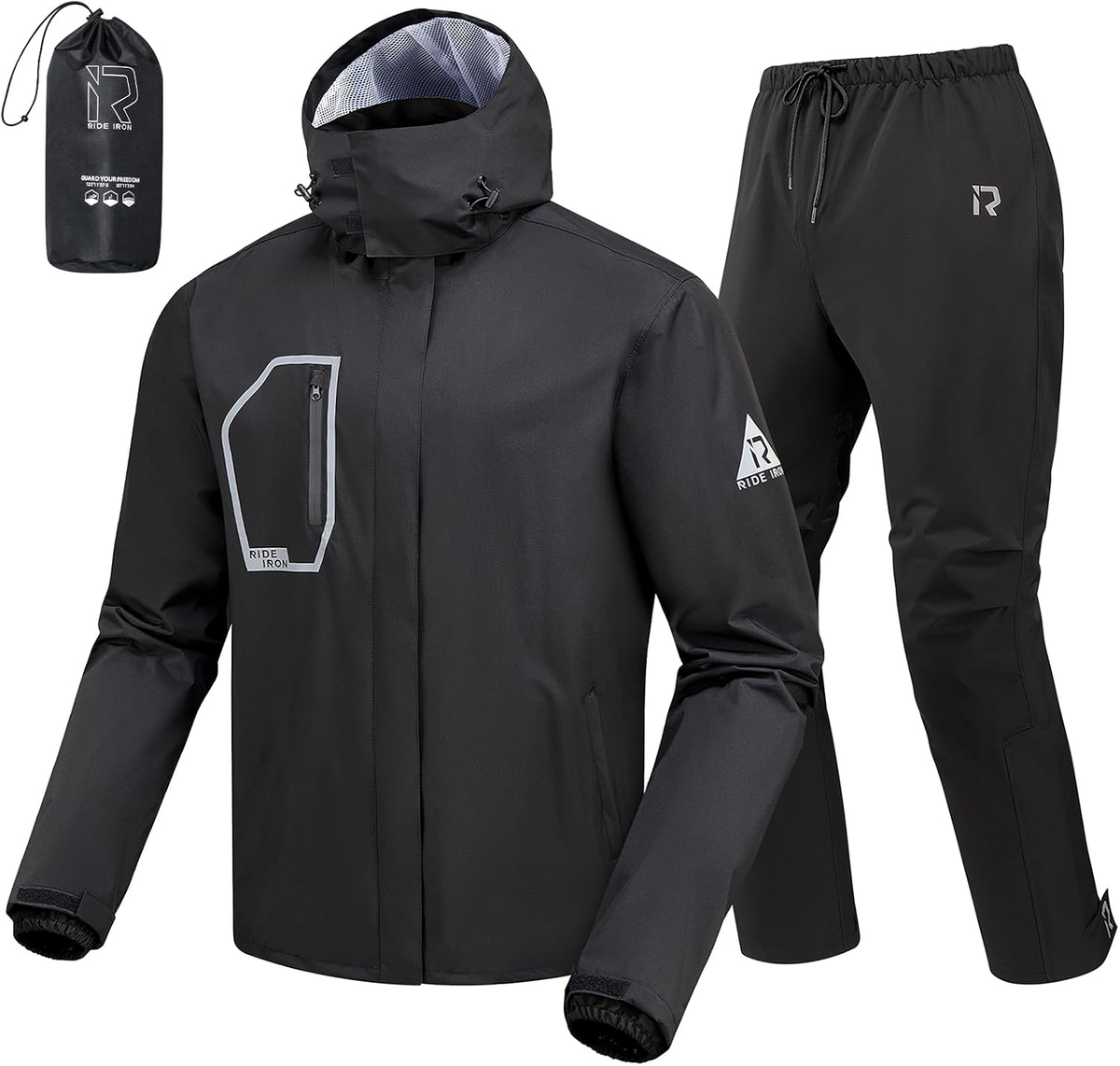 Motorcycle Rain Suit — Waterproof Reflective Jacket & Pants