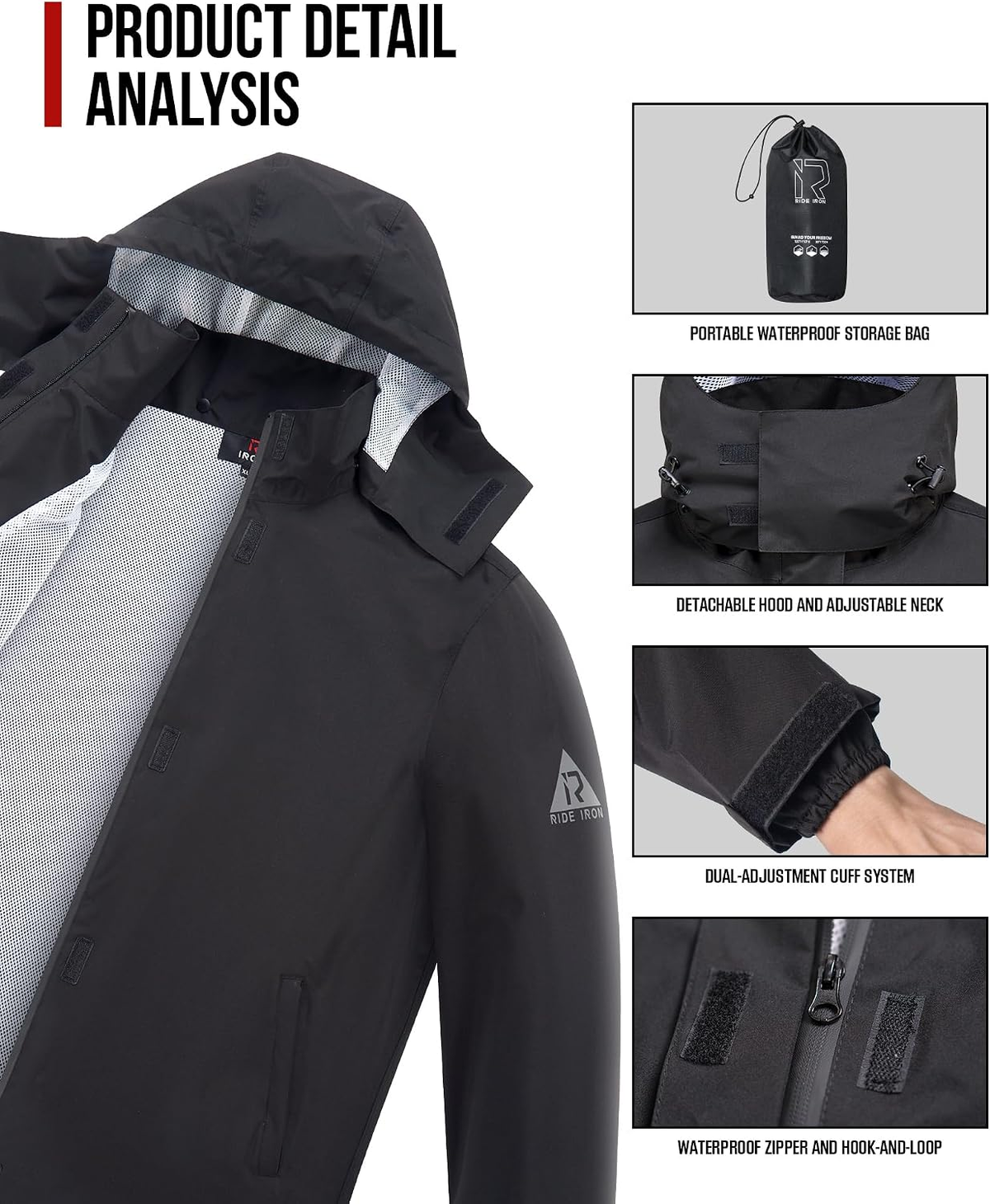 Motorcycle Rain Suit — Waterproof Reflective Jacket & Pants