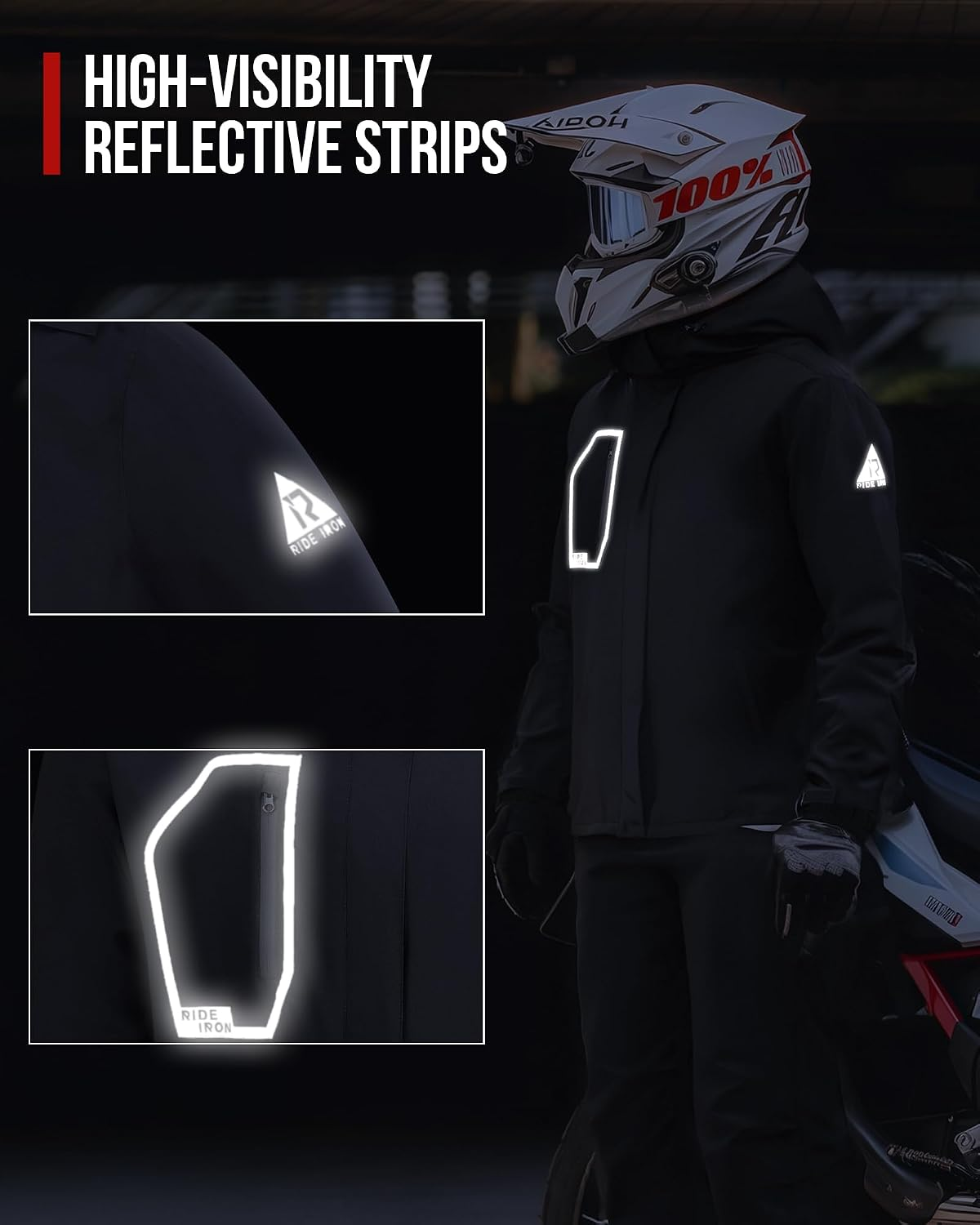 Motorcycle Rain Suit — Waterproof Reflective Jacket & Pants