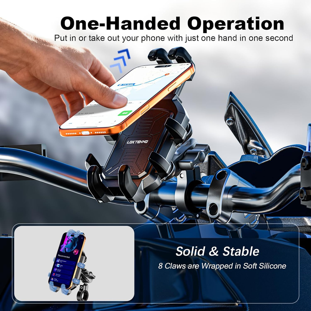 Anti-Theft Motorcycle Phone Mount with Vibration Dampening — image 5