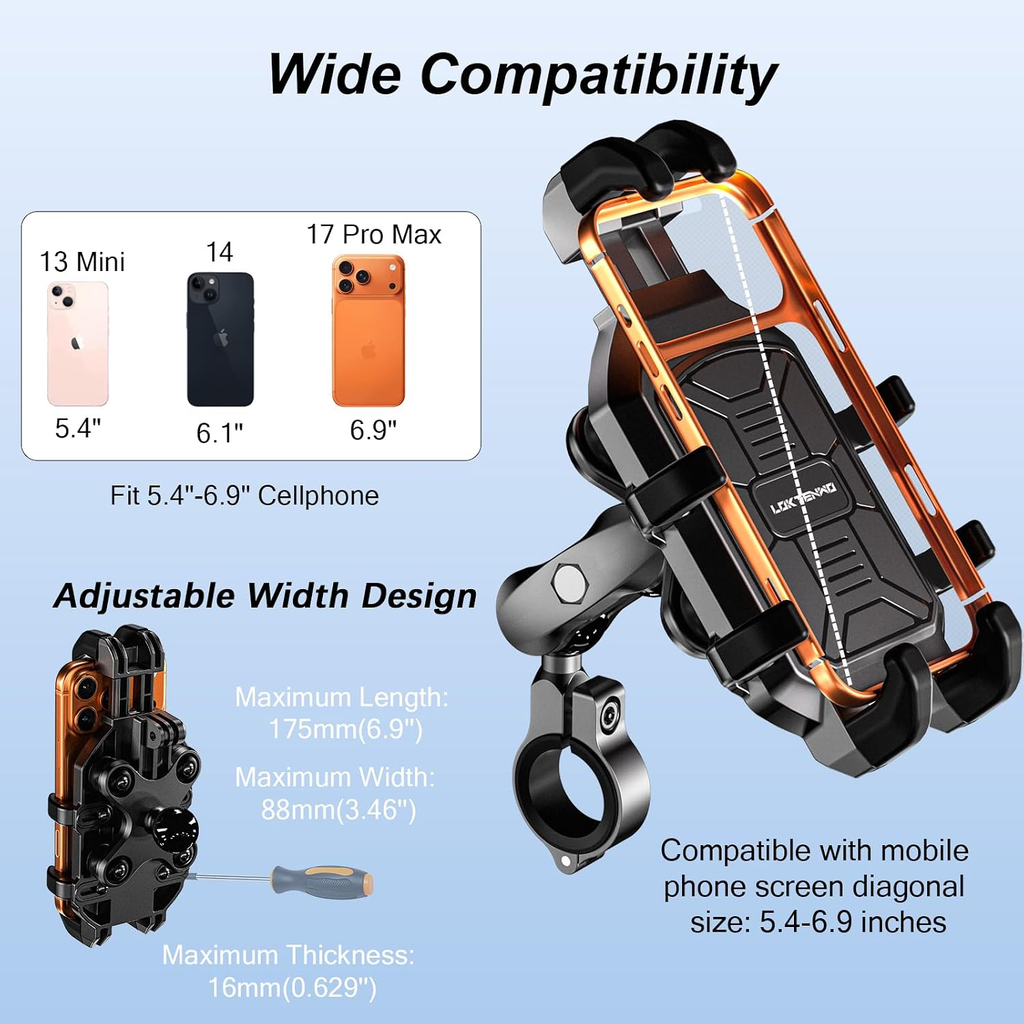 Anti-Theft Motorcycle Phone Mount with Vibration Dampening — image 7
